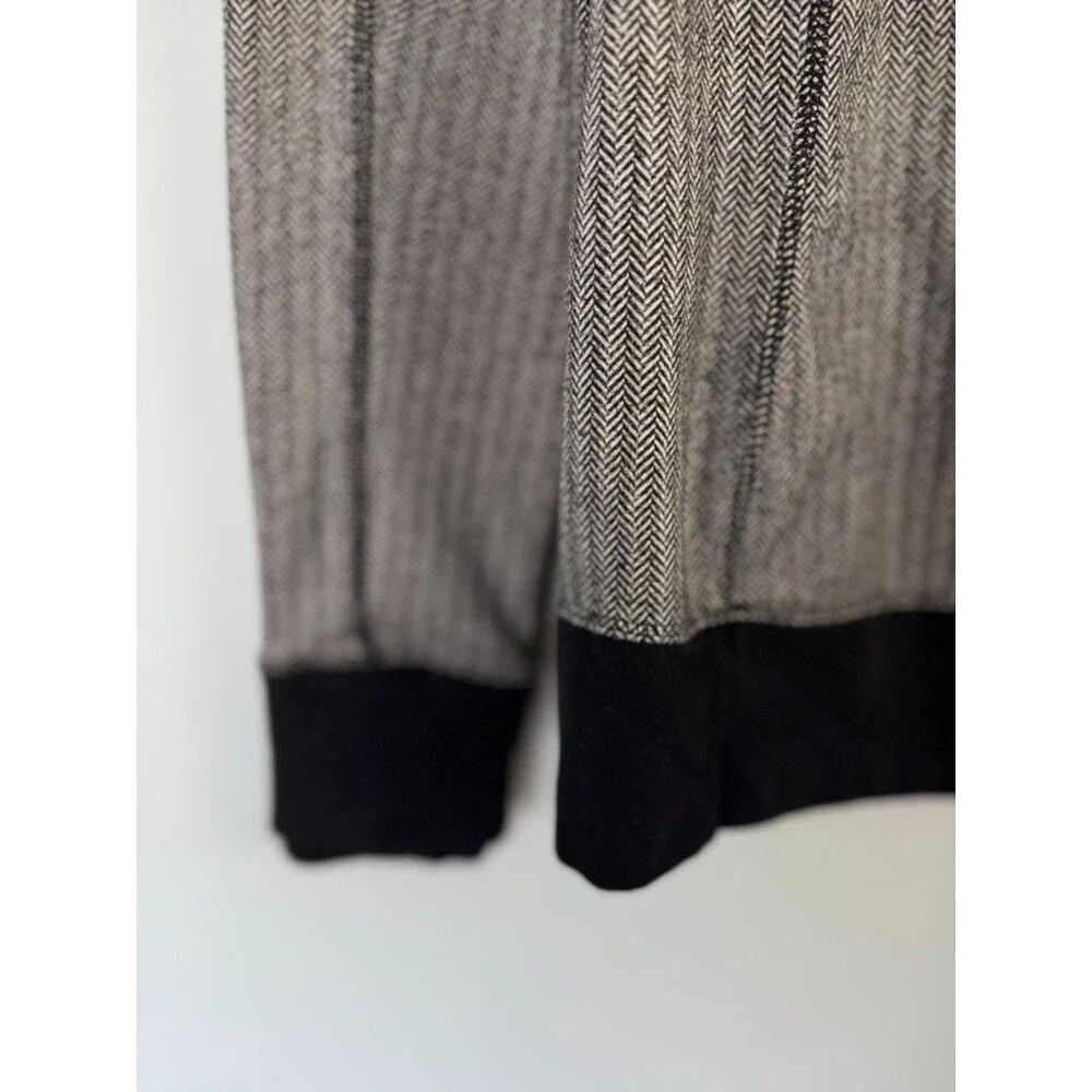 Lululemon Womens Think Fast S 6 Black White Herringbone Hooded Pullover